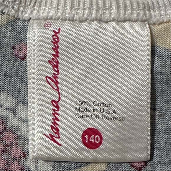 HANNA ANDERSSON Racerback Skater Dress Cotton Floral Sleeveless Girl 140 (US 10) - Picture 8 of 14